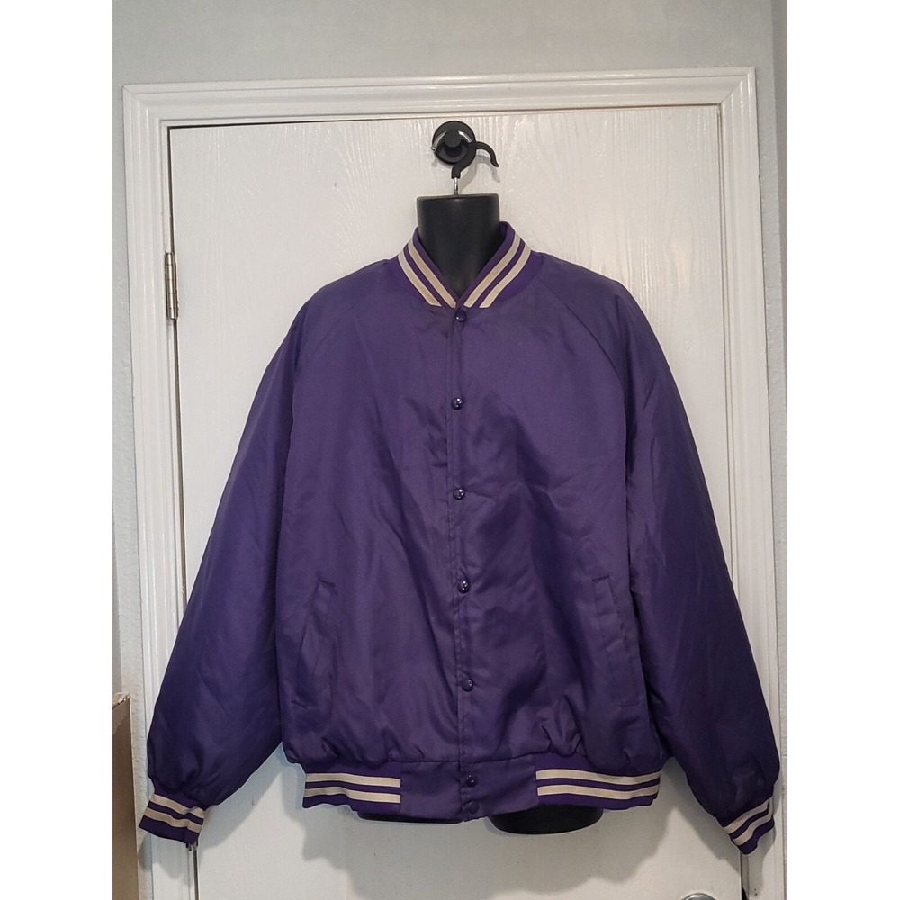 Vintage 70s Westark USA Varsity Jacket Unisex 3XL Purple Colts Schoolwear School